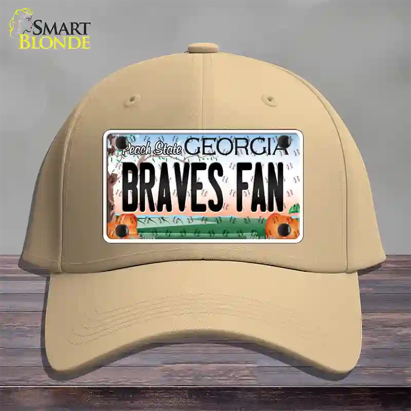 Braves Fan Georgia Novelty License Plate Hat Cotton / Khaki