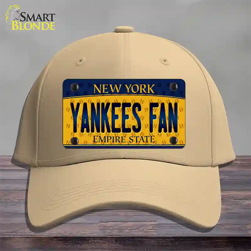 Yankees Fan New York Novelty License Plate Hat Cotton / Khaki