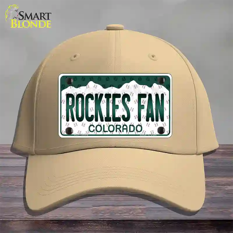 Rockies Fan Colorado Novelty License Plate Hat Cotton / Khaki