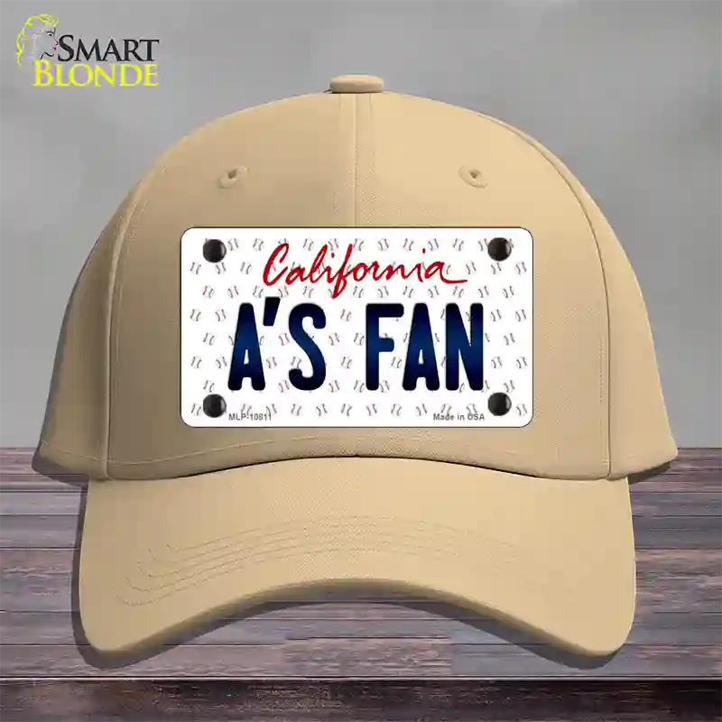 As Fan California Novelty License Plate Hat Cotton / Khaki