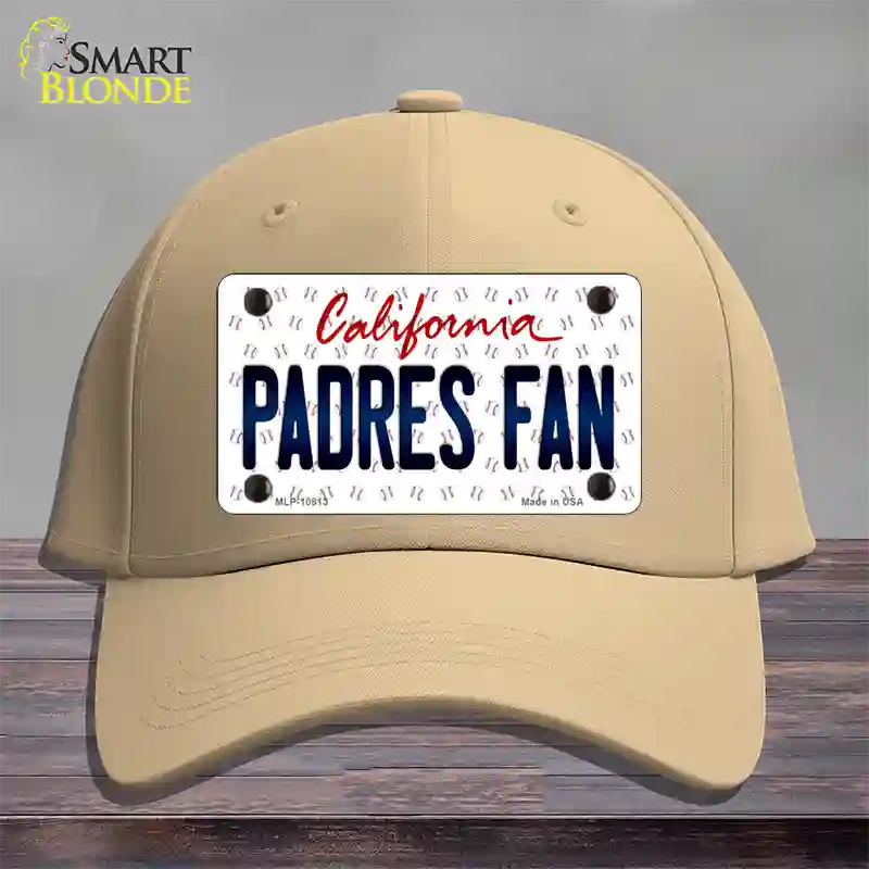 Padres Fan California Novelty License Plate Hat Cotton / Khaki