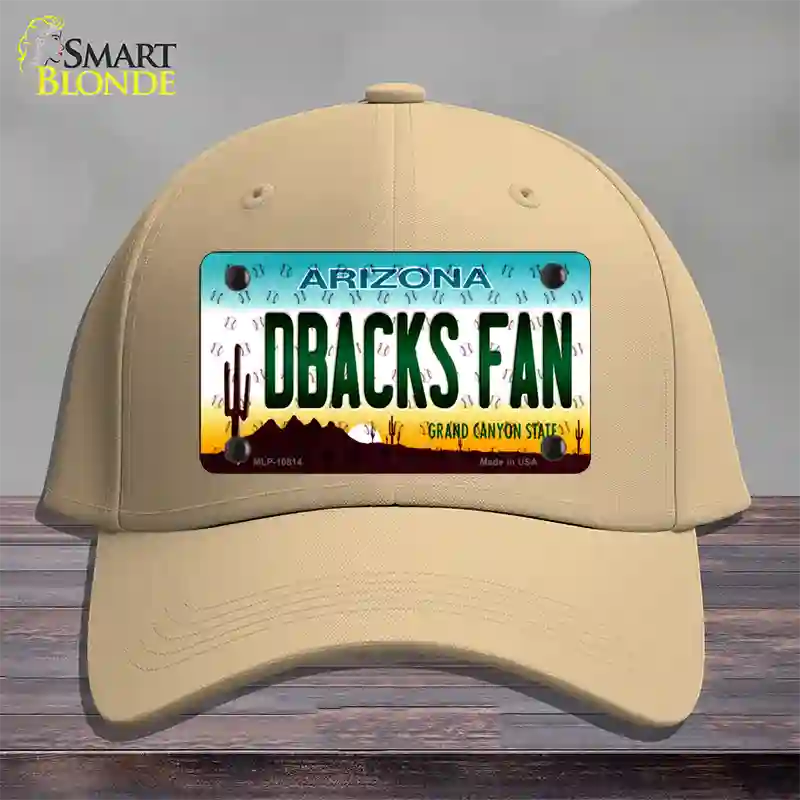 Dbacks Fan Arizona Novelty License Plate Hat Cotton / Khaki