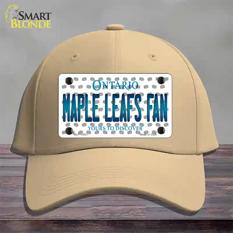 Maple Leafs Fan Ontario Novelty License Plate Hat Cotton / Khaki