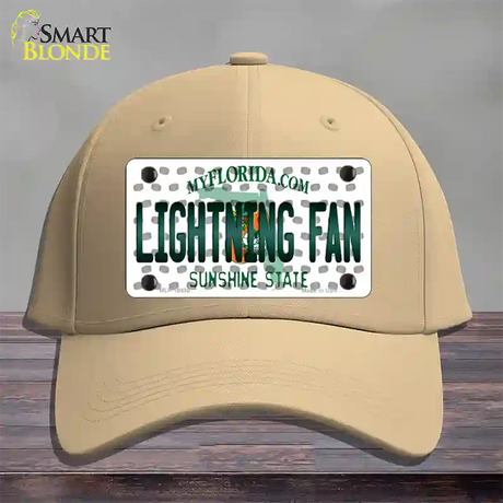 Lightning Fan Florida Novelty License Plate Hat Cotton / Khaki