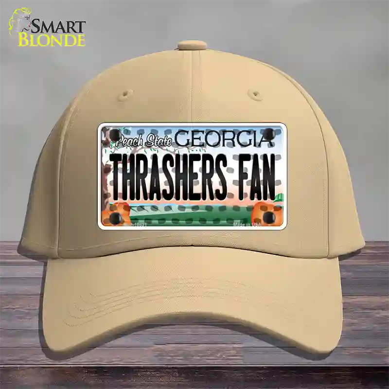 Thrashers Fan Georgia Novelty License Plate Hat Cotton / Khaki