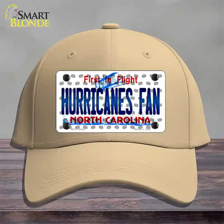 Hurricanes Fan North Carolina Novelty License Plate Hat Cotton / Khaki