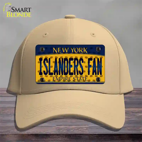 Islanders Fan New York Novelty License Plate Hat Cotton / Khaki