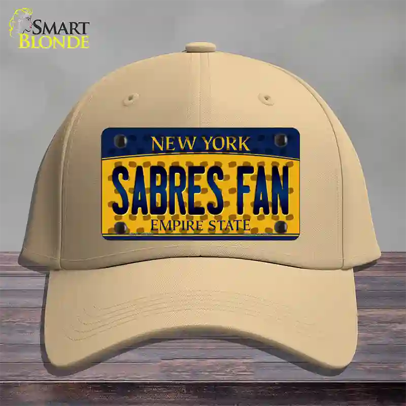 Sabres Fan New York Novelty License Plate Hat Cotton / Khaki