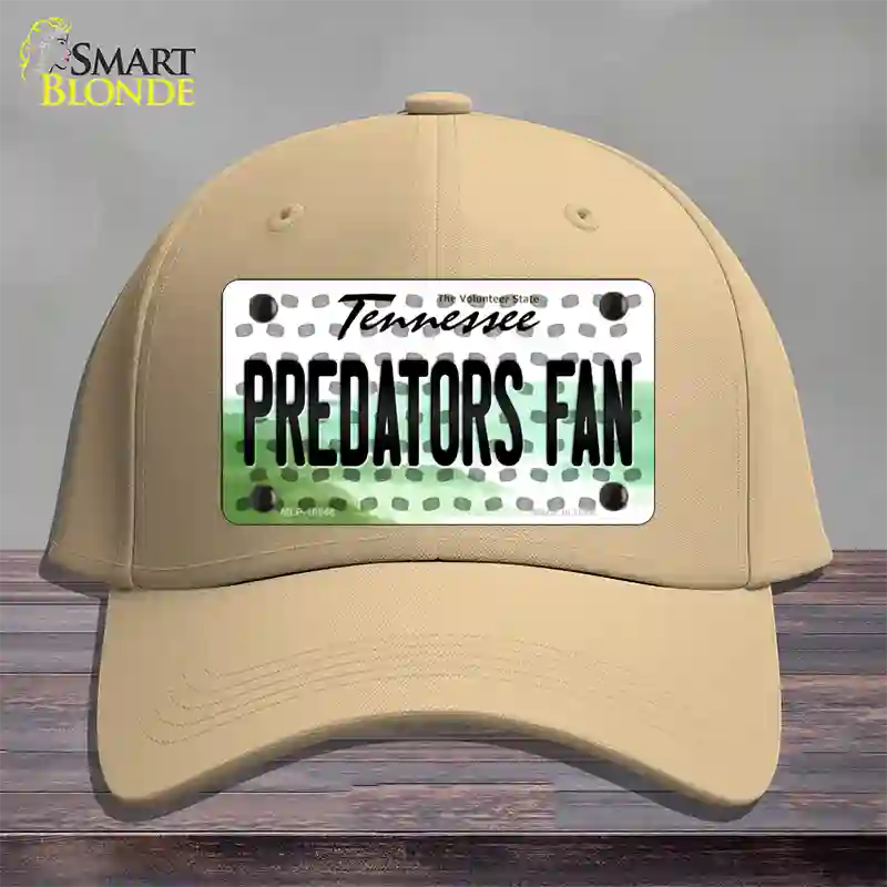 Predators Fan Tennessee Novelty License Plate Hat Cotton / Khaki