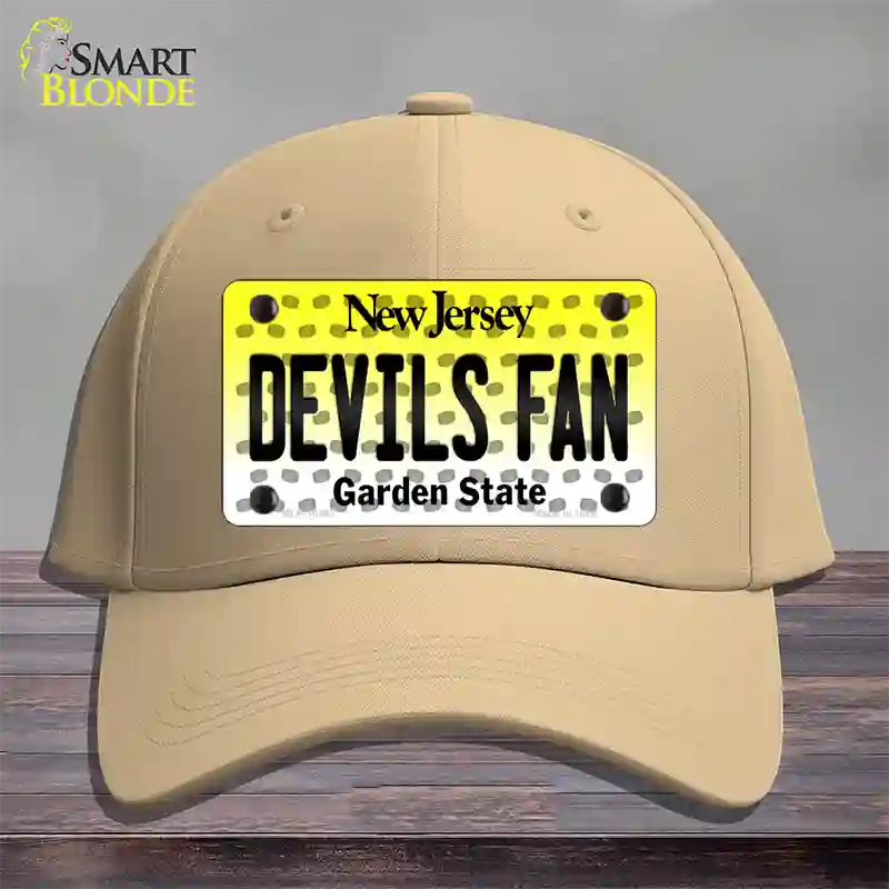 Devils Fan New Jersey Novelty License Plate Hat Cotton / Khaki