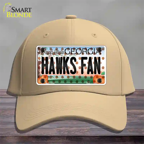 Hawks Fan Georgia Novelty License Plate Hat Cotton / Khaki