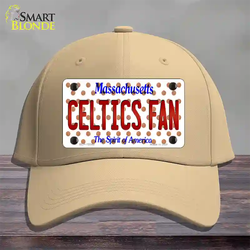 Celtics Fan Massachusetts Novelty License Plate Hat Cotton / Khaki