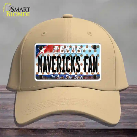 Mavericks Fan Texas Novelty License Plate Hat Cotton / Khaki