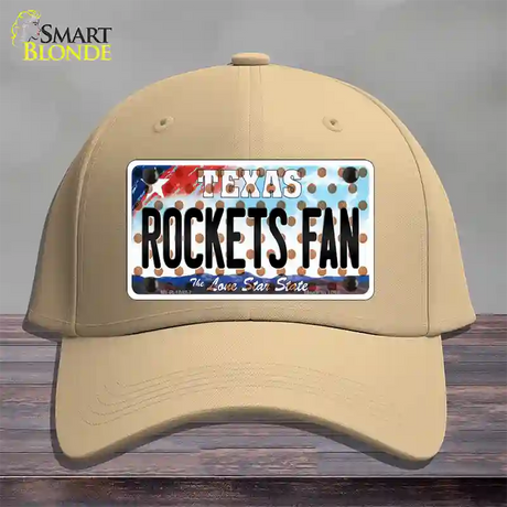 Rockets Fan Texas Novelty License Plate Hat Cotton / Khaki