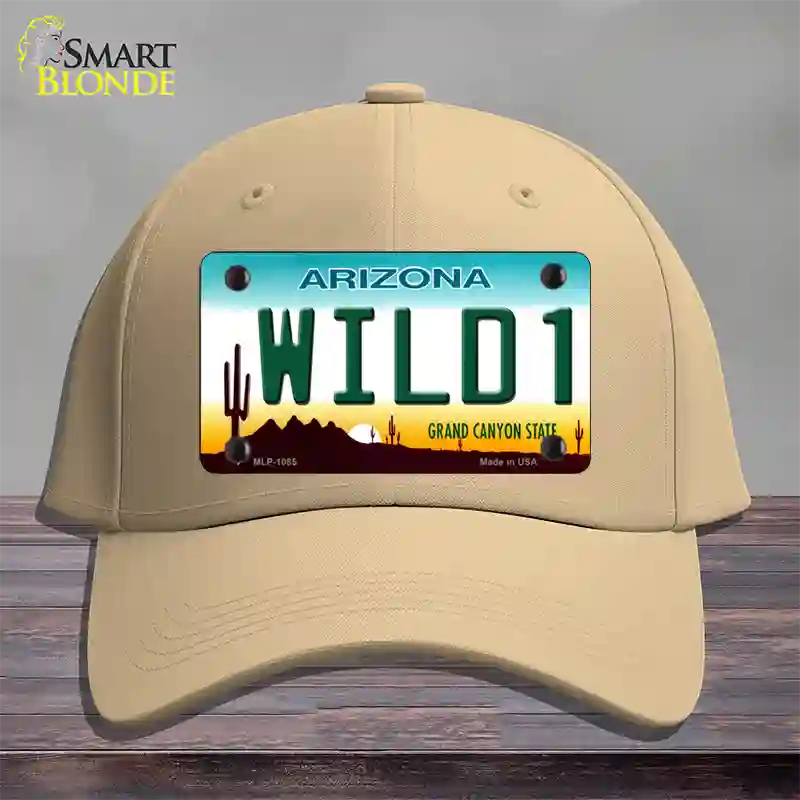 Wild 1 Arizona Novelty License Plate Hat Cotton / Khaki