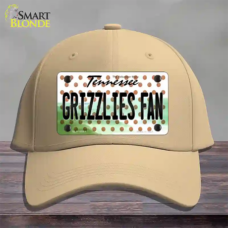 Grizzlies Fan Tennessee Novelty License Plate Hat Cotton / Khaki