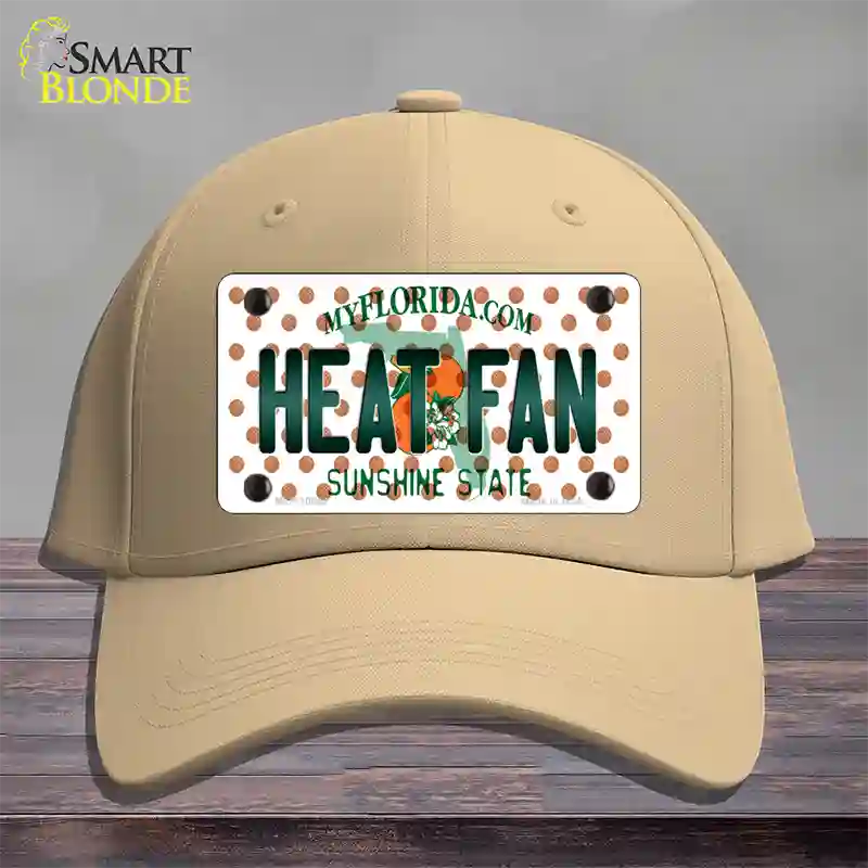 Heat Fan Florida Novelty License Plate Hat Cotton / Khaki