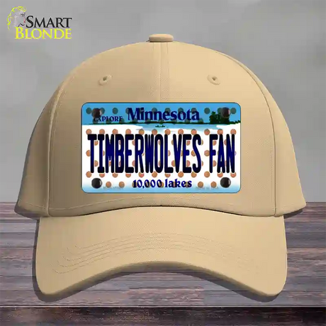 Timberwolves Fan Minnesota Novelty License Plate Hat Cotton / Khaki