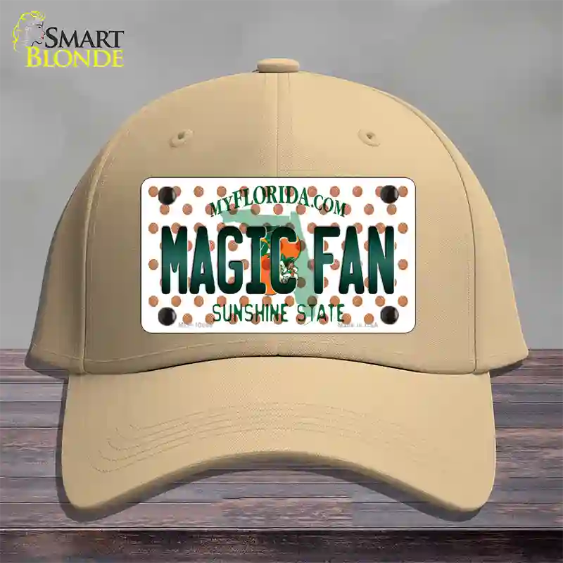 Magic Fan Florida Novelty License Plate Hat Cotton / Khaki