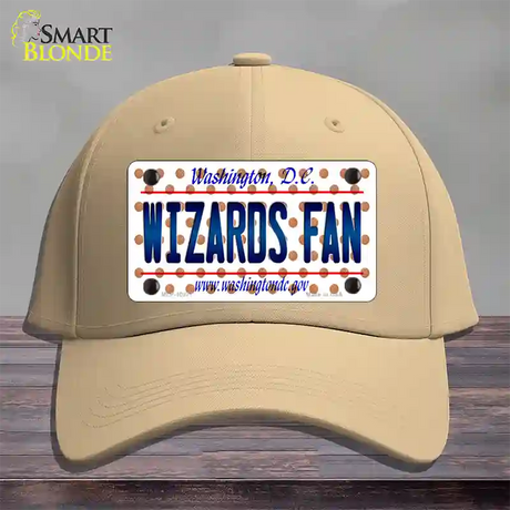 Wizards Fan Washington DC Novelty License Plate Hat Cotton / Khaki