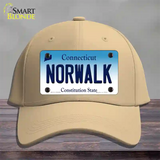 Norwalk Connecticut Novelty License Plate Hat Cotton / Khaki