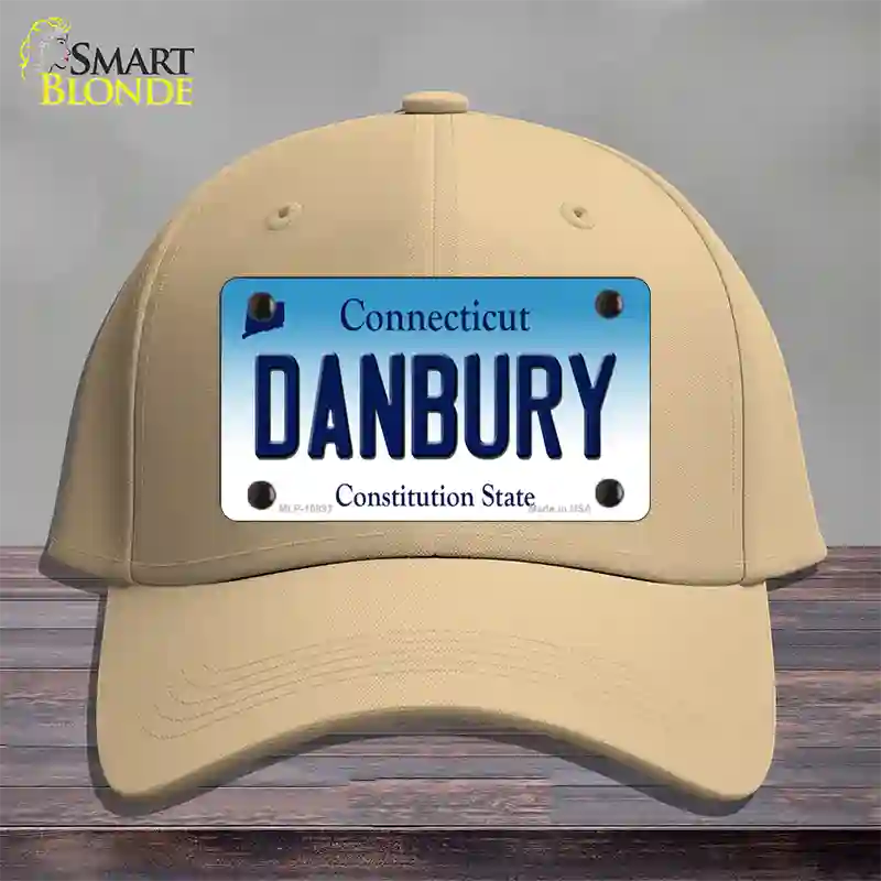 Danbury Connecticut Novelty License Plate Hat Cotton / Khaki