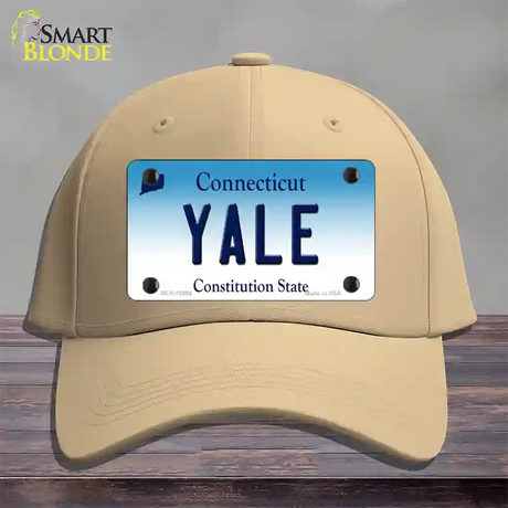 Yale Connecticut Novelty License Plate Hat Cotton / Khaki