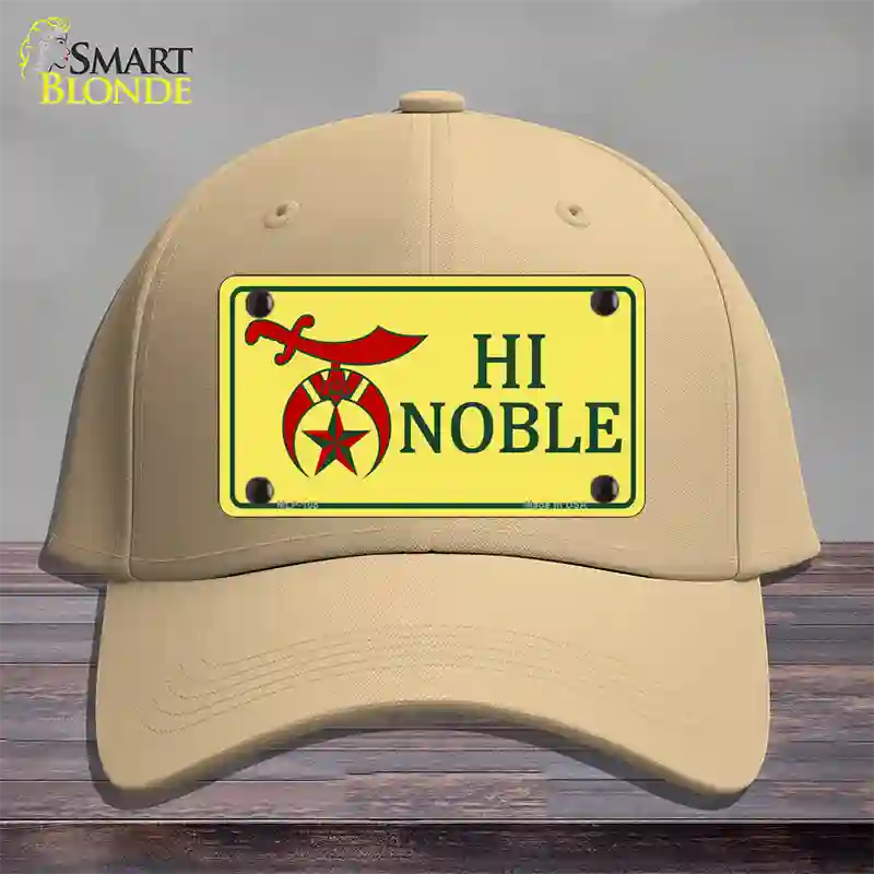 High Noble Novelty License Plate Hat Cotton / Khaki