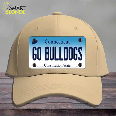 Go Bulldogs Connecticut Novelty License Plate Hat Cotton / Khaki