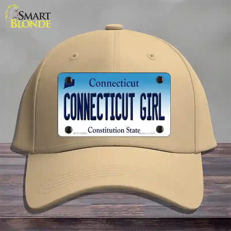 Connecticut Girl Connecticut Novelty License Plate Hat Cotton / Khaki