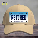 Retired Connecticut Novelty License Plate Hat Cotton / Khaki