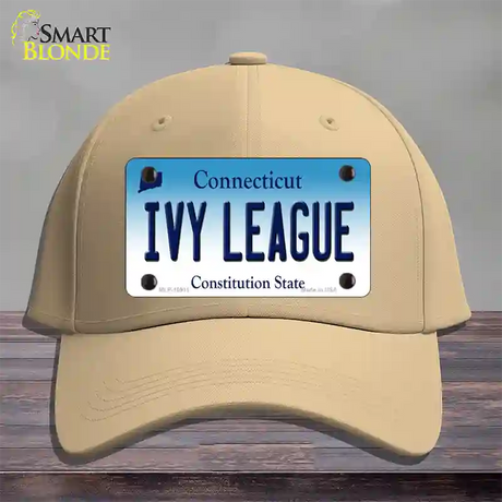 Ivy League Connecticut Novelty License Plate Hat Cotton / Khaki