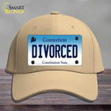 Divorced Connecticut Novelty License Plate Hat Cotton / Khaki