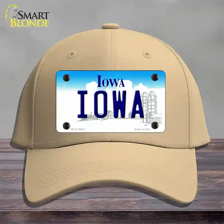 Iowa State Novelty License Plate Hat Cotton / Khaki