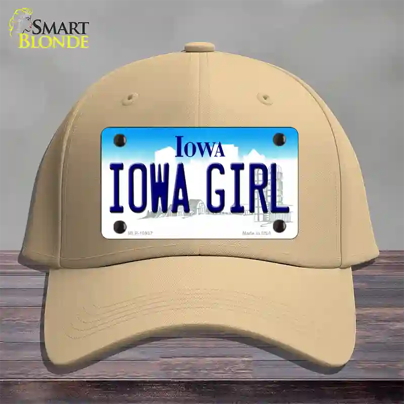 Iowa Girl Iowa Novelty License Plate Hat Cotton / Khaki