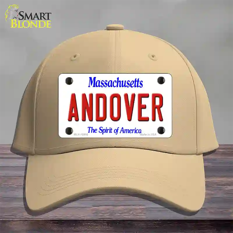 Andover Massachusetts Novelty License Plate Hat Cotton / Khaki