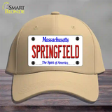 Springfield Massachusetts Novelty License Plate Hat Cotton / Khaki