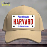 Harvard Massachusetts Novelty License Plate Hat Cotton / Khaki