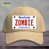 Zombie Massachusetts Novelty License Plate Hat Cotton / Khaki