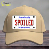 Spoiled Massachusetts Novelty License Plate Hat Cotton / Khaki