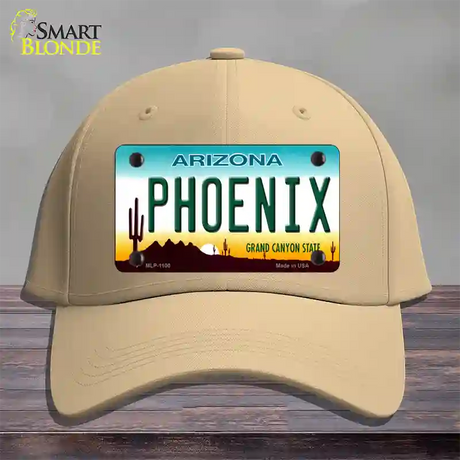 Phoenix Arizona Novelty License Plate Hat Cotton / Khaki