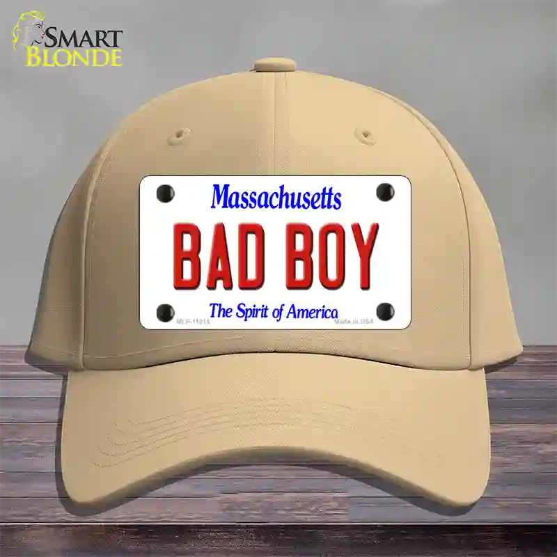 Bad Boy Massachusetts Novelty License Plate Hat Cotton / Khaki