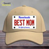 Best Mom Massachusetts Novelty License Plate Hat Cotton / Khaki