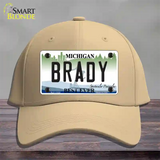 Brady Michigan Novelty License Plate Hat Cotton / Khaki