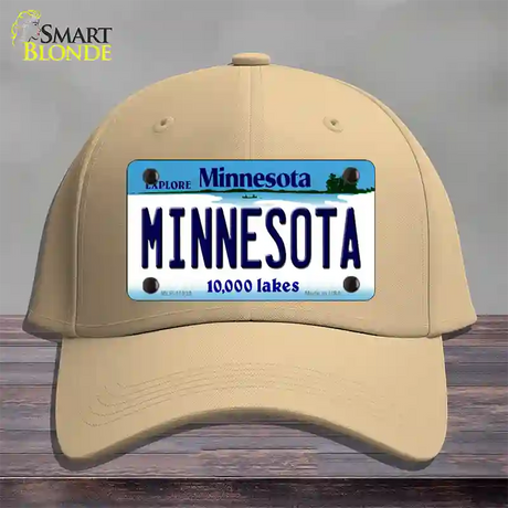 Minnesota State Novelty License Plate Hat Cotton / Khaki