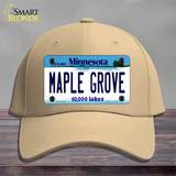 Maple Grove Minnesota State Novelty License Plate Hat Cotton / Khaki