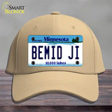 Bemid Ji Minnesota State Novelty License Plate Hat Cotton / Khaki