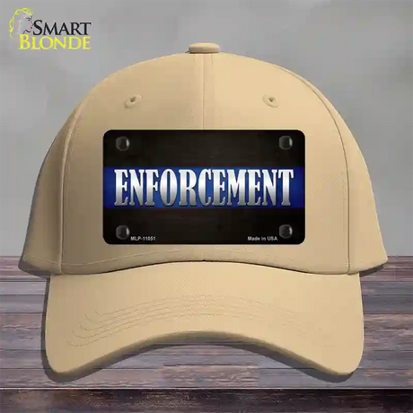 Enforcement Novelty License Plate Hat Cotton / Khaki