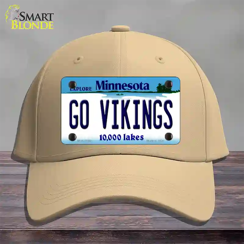 Go Vikings Minnesota Novelty License Plate Hat Cotton / Khaki