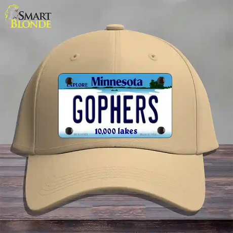 Gophers Minnesota State Novelty License Plate Hat Cotton / Khaki